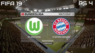 FIFA 19 VfL Wolfsburg vs FC Bayern Gameplay Bundesliga (4K)