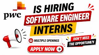 PwC Hiring 2026 🚀 Multiple Software Engineer Openings | Don't Miss | Apply Now! #softwareengineer