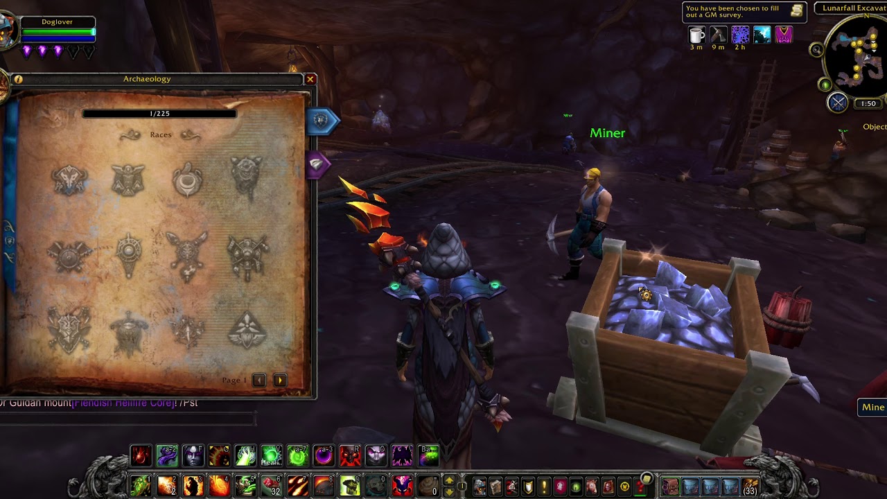 World of Warcraft bug, can't loot ogre archeology fragments YouTube