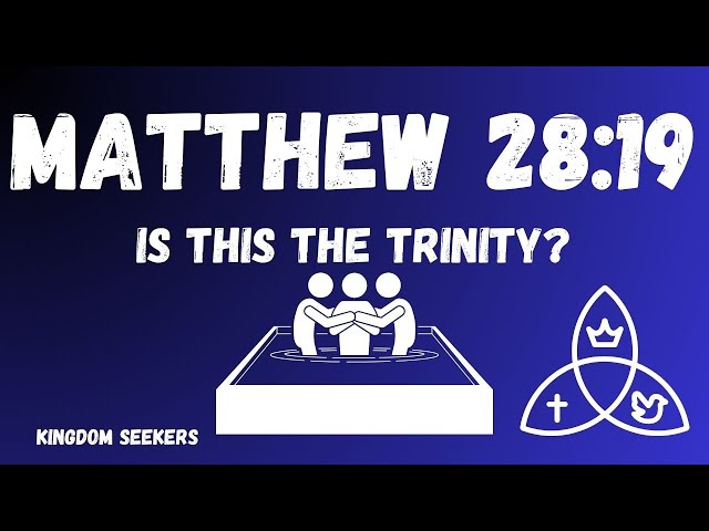 IS THIS THE TRINITY? | MATTHEW 28:19 - YouTube