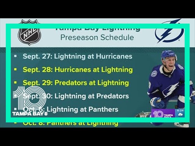 Tampa Bay Lightning release 2022 preseason schedule