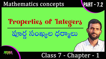 Properties of Integers | Class 7 Maths | Chapter - 1 Maths Concepts | Nivas Info