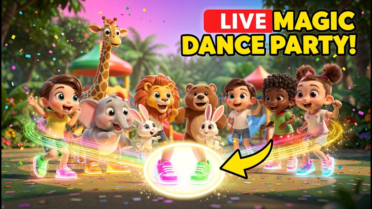 🔴 LIVE Kids Dance Party! Freeze Dance & Nonstop Action Songs for Toddlers & Preschoolers 🕺🎉