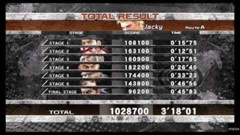 Virtua Fighter 5 Final Showdown Jacky Arcade mode