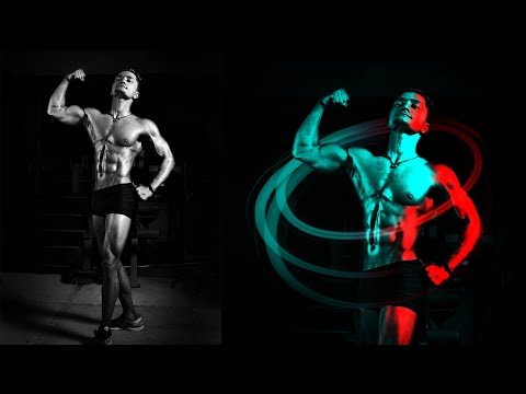 Dual lighting effect in just 2 layers || Photoshop Neon Effect tutorial