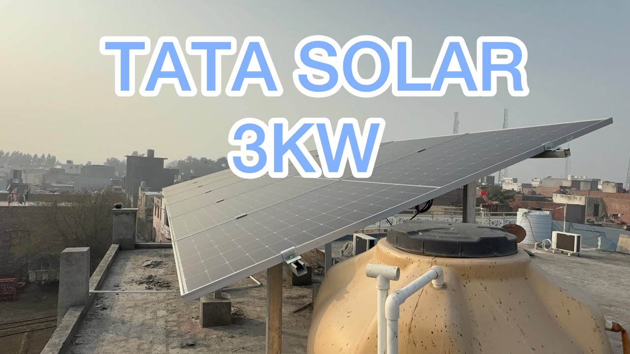 3KW TATA SOLAR PANEL ON Gird system installation with subsidy 78000rs  