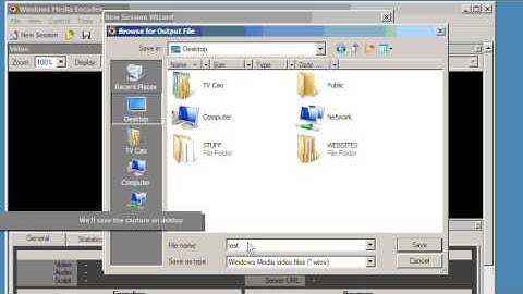 Record screen keyboard and mouse movements (screen capture) using Windows Media Encoder