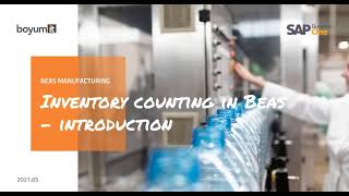 Inventory Counting In Beas Manufacturing - Process Introduction
