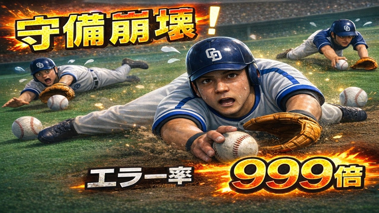 エラー率を999倍にしたら守備が崩壊【プロスピ改造】