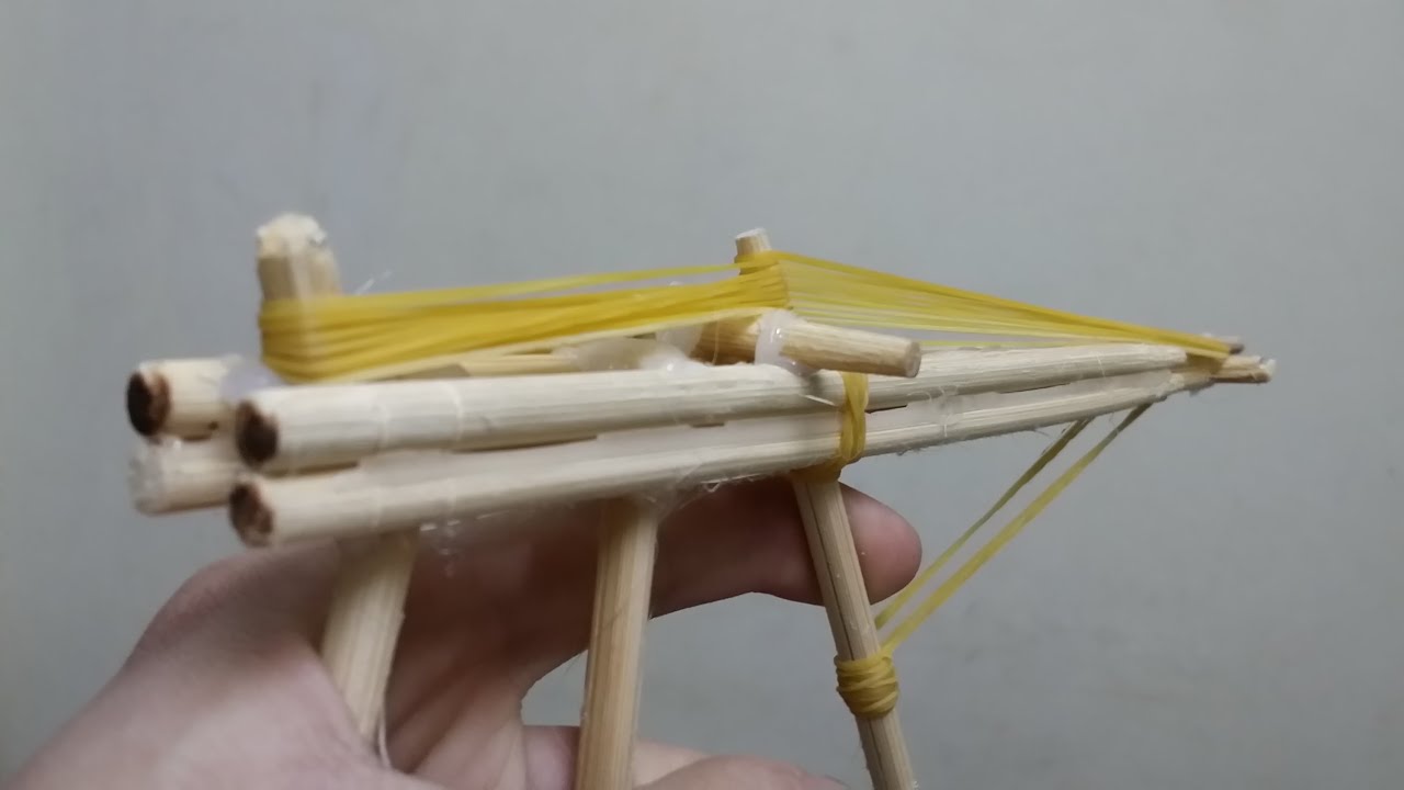 箸を使用して マシンガンの作り方 ゴムバンドガン Youtube