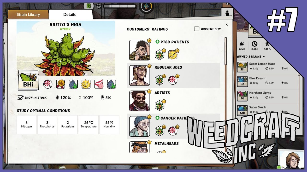 BRITTO'S HIGH OUR NEW STRAIN - WEEDCRAFT Inc Let's Play #7 - YouTube