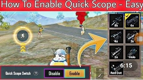 Pubg mobile lite mein quick scope enable kaise karen short trick