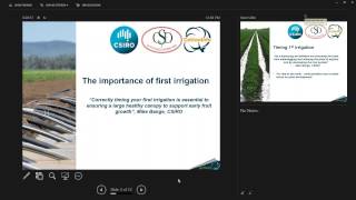 CottonInfo webinar: TIming first irrigation