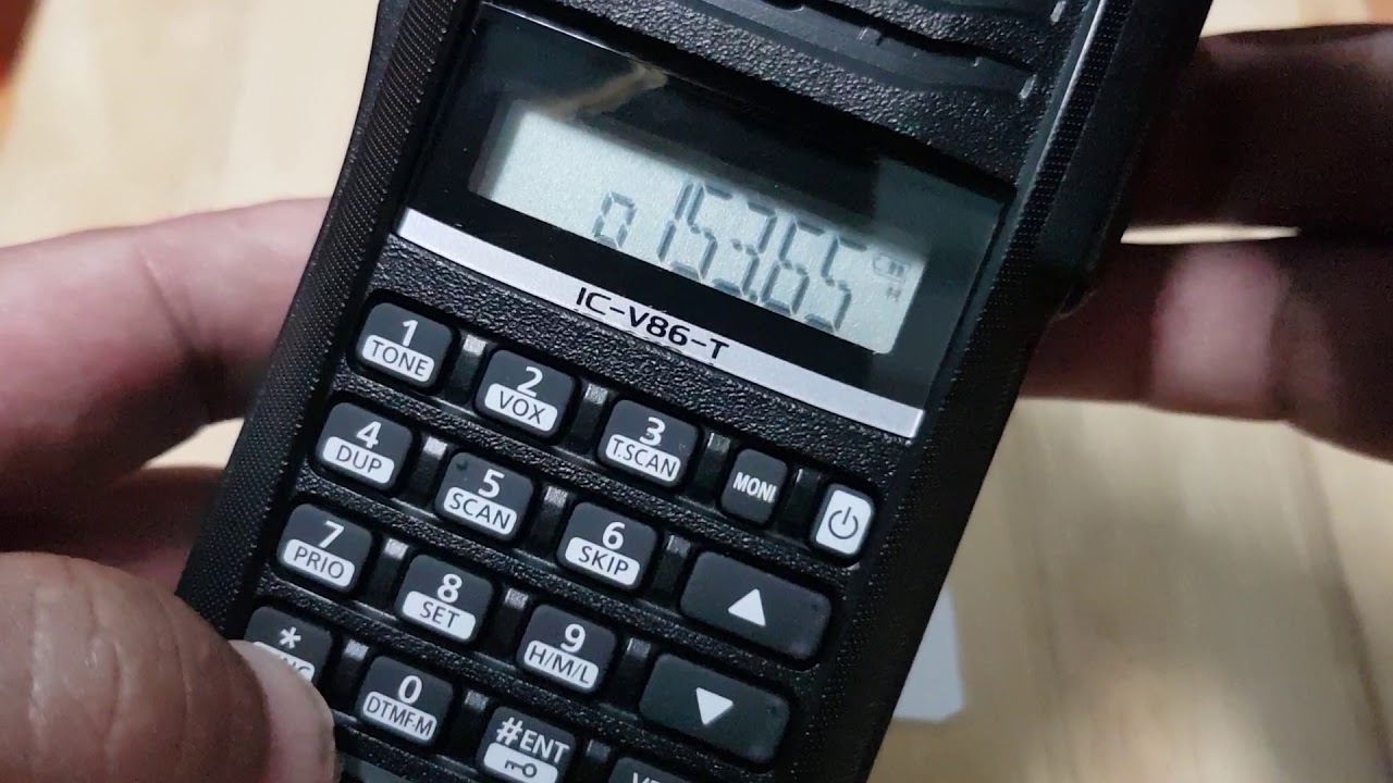 วิธีปรับกำลังส่ง Icom ic V86T