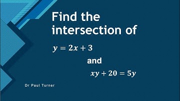 How to find the points of intersection of a line and a curve.