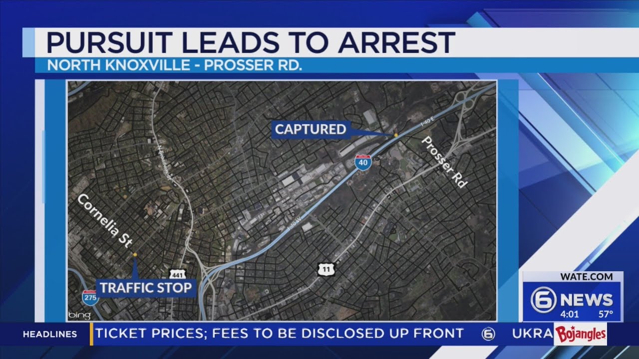 Man in custody after police chase in Knoxville - YouTube