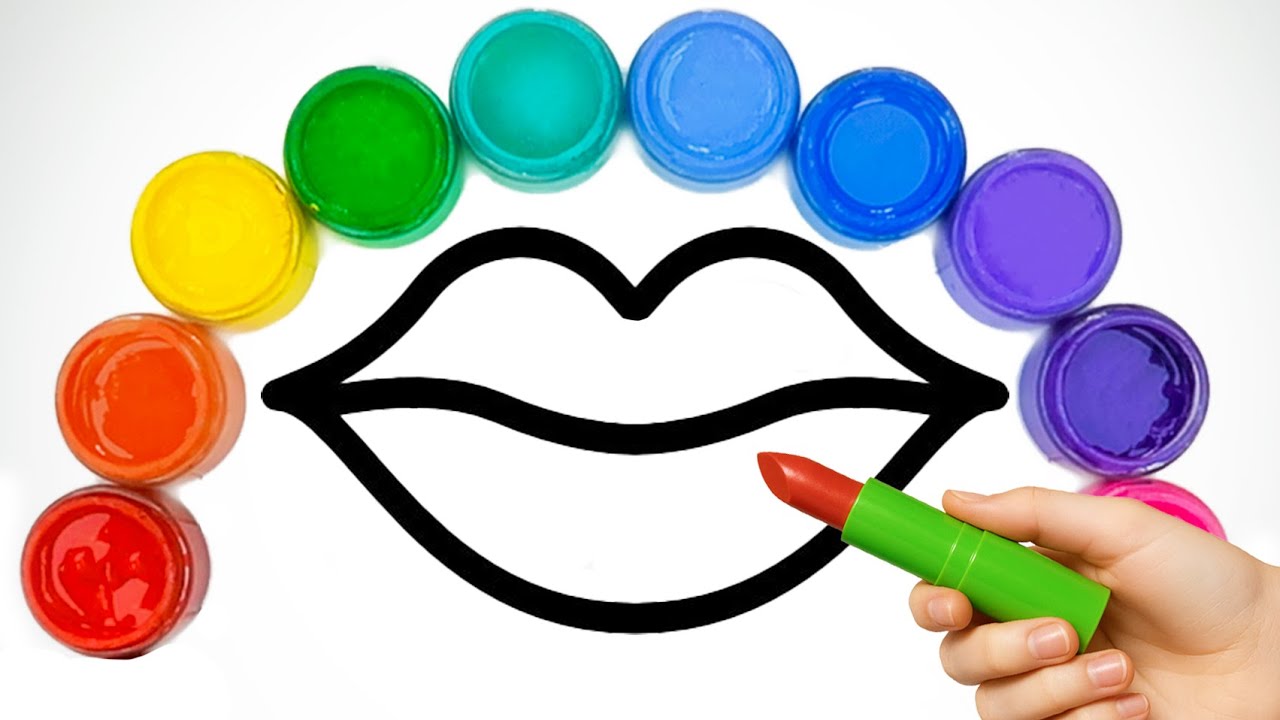 Drawing and Coloring Lips & Make-Up Set for Toddlers!