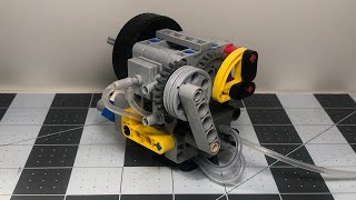 Lego 2 Cylinder Pneumatic Engine (+Free Instructions)