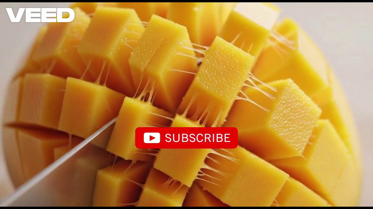 "Mango Cutting ASMR | Juicy Fibrous Mango Slice Sounds | AI Hyper Realistic Video"
