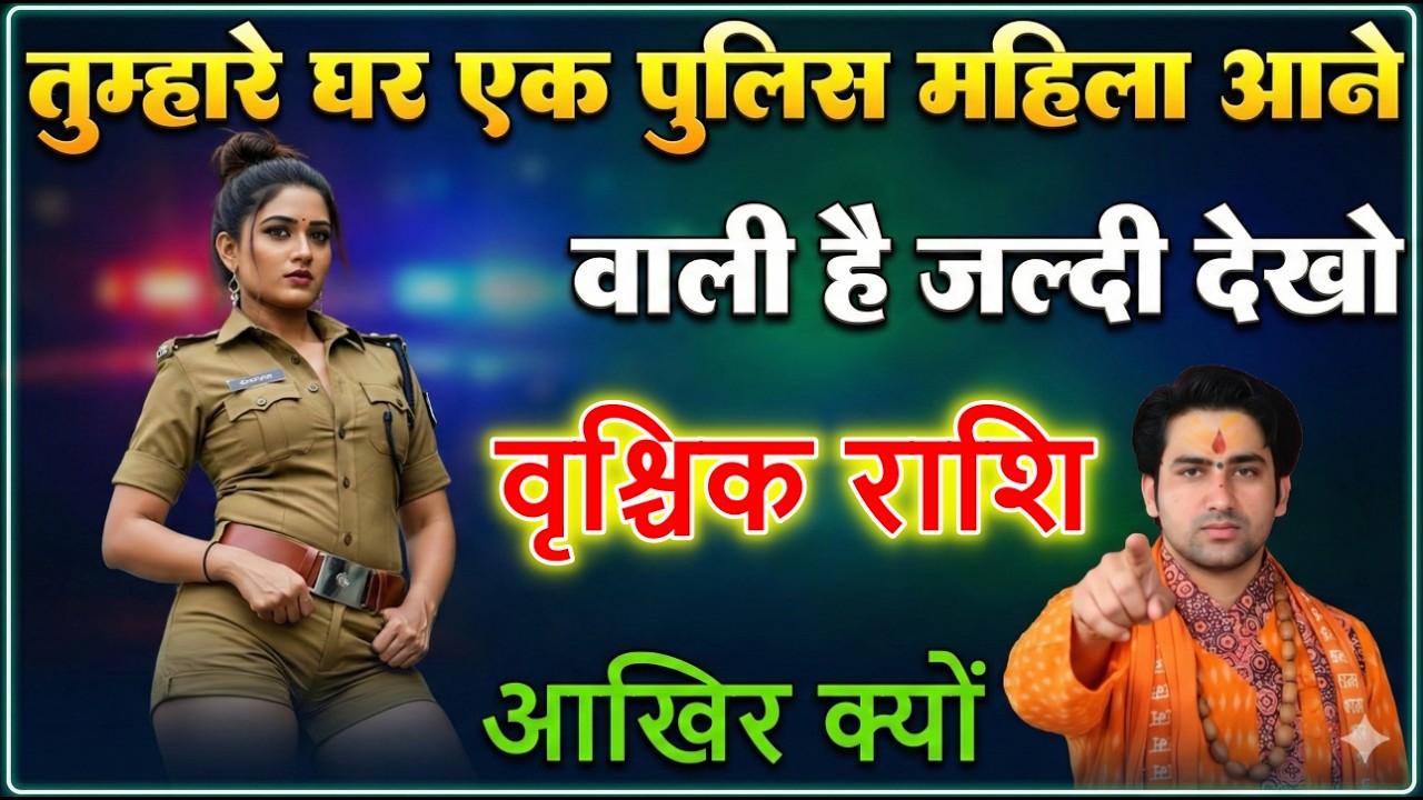 वृश्चिक राशि तुम्हारे घर एक पुलिस महिला आने वाली है जल्दी देखलो