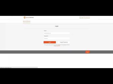 Sign up/ Login | How to use keyword planners pro