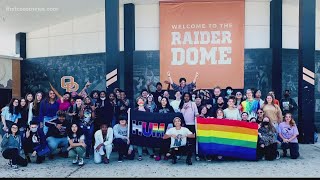 High school students in Orange Park walk out of class to protest Florida's 'don't say gay' bill