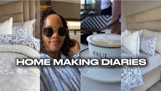 Vlogtober Ep.03, New vlog,home making diaries, bedroom reset, Mr Price Home new bedding, Bed refresh