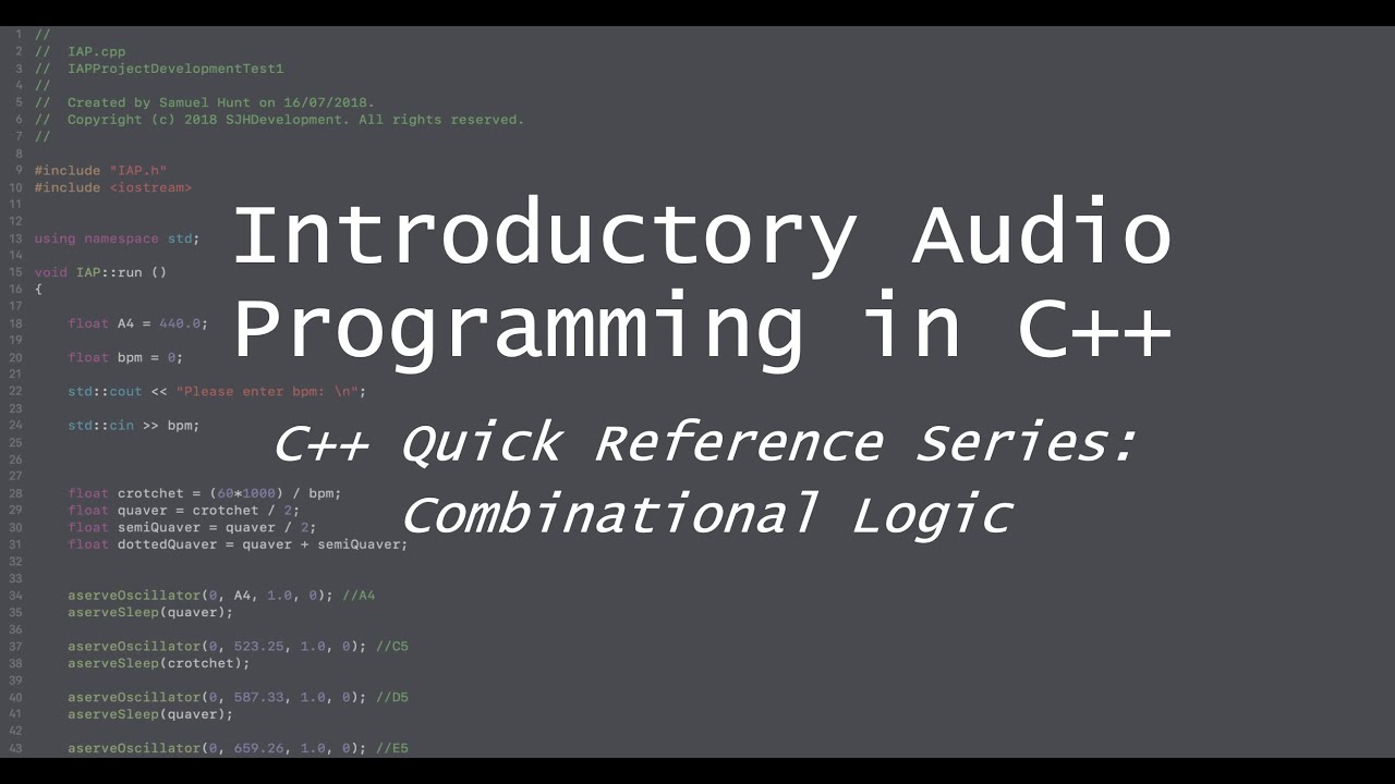 Introductory Audio Programming in C++ Quick Reference Series ...