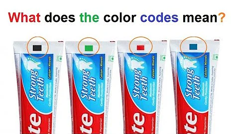What does the toothpaste color code mean?