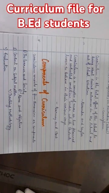 B.Ed curriculum file /lucknow university B.Ed file/#curriculum #shorts ...