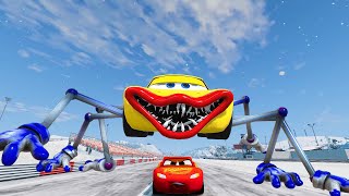 Live Crazy Escape From Lightning McQueen Eater | McQueen VS Lightning McQueen Eater | BeamNG.Drive15