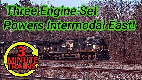 3 Engine Set Powers Intermodal East #train #railroad #railfanning #nfs #railway