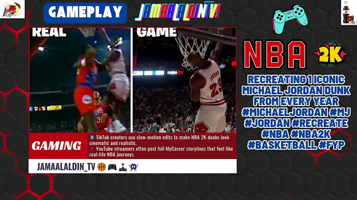 #Gaming🎮 #NBA 2K🏀 Recreating 1 Iconic Michael Jordan Dunk From Every Year #nba2k #tiktok #youtube