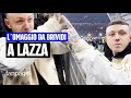 Lazza torna a vedere il Milan dopo Sanremo: la reazione della Curva lo fa commuovere