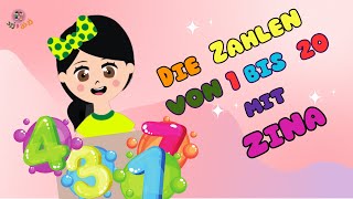 تعلم الأرقام بالألمانية للأطفال من 1 إلى 20  عالم زينة وزيد 