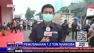 Pemusnahan 1,2 Ton Narkoba di Polda Metro Jaya