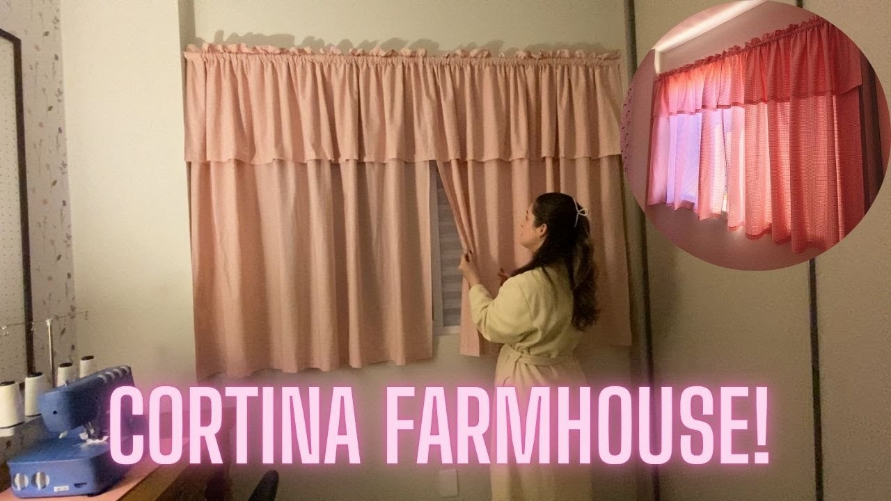 COSTURE COMIGO! CORTINA FARMHOUSE! PARA COZINHA OU QUALQUER CÔMODO DA SUA CASA! *SUPER DETALHADO*