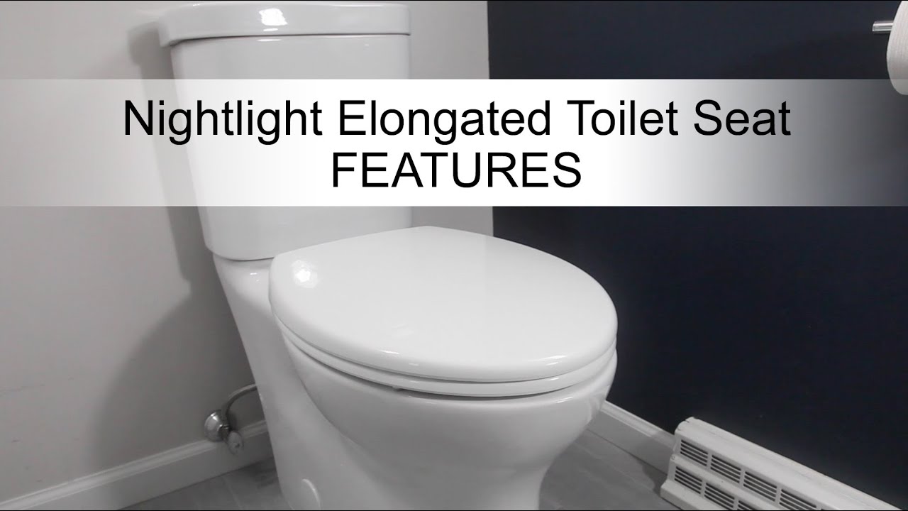 Home + Solutions Elongated Nightlight Toilet Seat Features YouTube