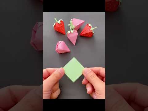 How to DIY Adorable Origami Strawberry