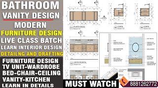 Must Watch Bathroom Vanity Design Detailed Topic Interior Design complete details with AutoCAD !! In