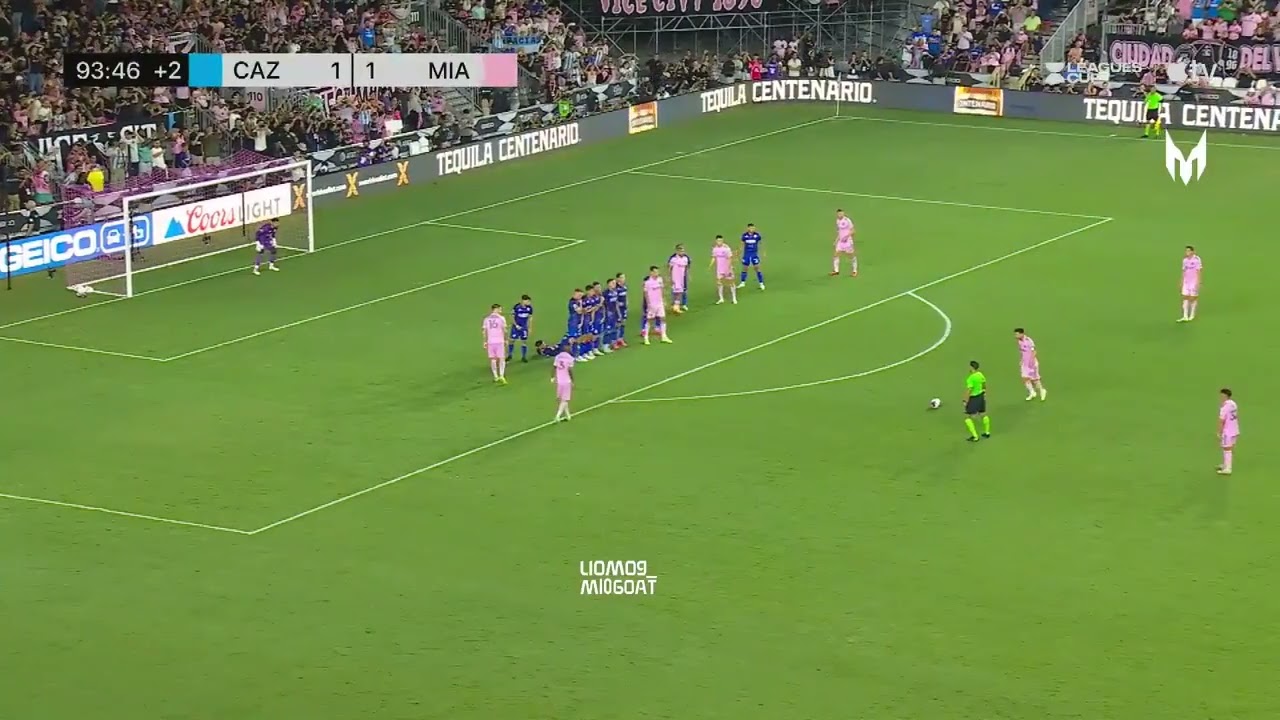 Messi Free kick goal Today 🔥🔥 | Inter Miami vs Cruz Azul