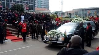 Arrival Of President Mills body at State House