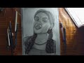 Drawing of beautiful girl🤩timelapse video | commission work☺| Step by Step |@beautiful girl | #Draw