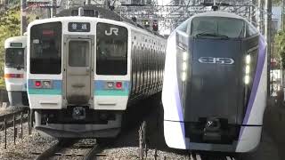 JR東海身延線313系 JR東日本211系/E353系 中央線酒折～甲府（身延線金手駅）