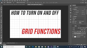 How to turn on and off grid option in adobe photoshop