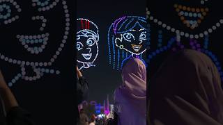 Cartoon Drone Show: Mansour, The Festival in Abu Dhabi