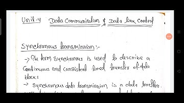 Synchronous and Asynchronous transmission