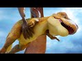 The weakeast trex of the herd will have to fight the king dinosaur to protect his clan  recap
