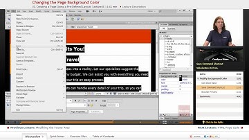 "Changing the Page Background" | Dreamweaver CS6 with Educator.com