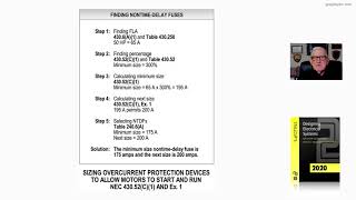 18-25 (a) SIZING OCPDs TO ALLOW MOTORS TO START & RUN - 430.52(C)(1) & TABLE 430.52